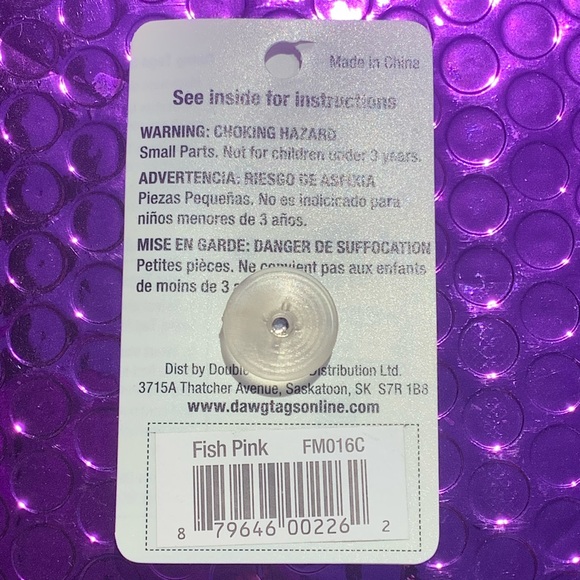 Dawgs Tag Smiley Clown Fish Orange Pink - Picture 2 of 5